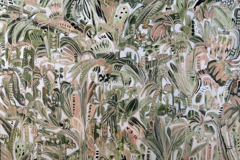 Peachy Green Painting